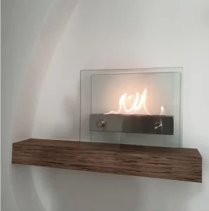 Portable Glass Rectangular Hanging Fireplace Atmosphere Desktop Alcohol Metal Small Stove Ethanol Fire Pit