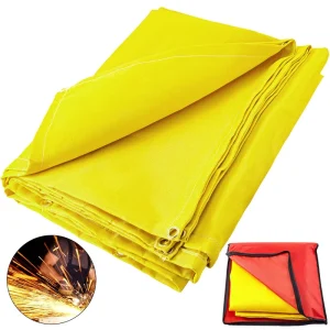 Portable Gold Fiberglass Fire Blanket Thermal and Fire Retardant Insulation Mat for Effective Firefighting