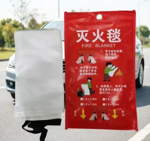 Portable Heat Resistant Fiberglass Fire Blanket for Car Emergency Outdoor Fire Fighting & Escape Safety Gear