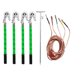 Portable Lightning Rod Ground Wire 35KV Copper Ground Rod with Wire High Voltage Electrical Grounding Safety Products