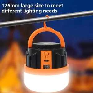 Portable Long lasting ABS Camping Light Outdoor Emergency Light Rechargeable LED Camp Lamp with a Telescoping Bulb