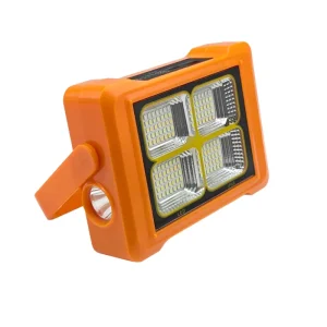 Portable Rechargeable LED Solar Camping Lantern ABS Material IP67 Waterproof 5000K Daylight Emergency Outdoor Lighting Gold Blue