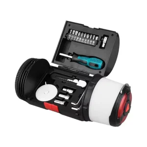 Portable Rechargeable Powerful Searchlight LED Camping Light with Emergency Tools Set