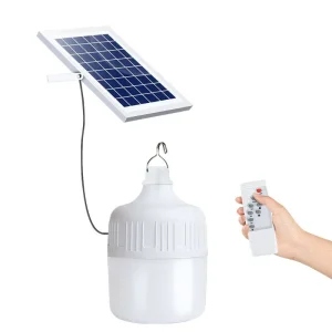 Portable Remote Control Emergency IP65 Waterproof 50W-250W Solar LED Camping Lantern ABS Material Garden Use