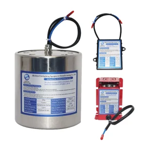 Portable Steel Automatic Aerosol Fire Extinguisher Device 250g Capacity Wall-Mounted CCC Certified for Li Battery Protection