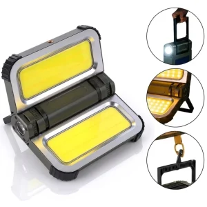 Portable Ultra Bright LED Camping Lantern USB C Solar Rechargeable Camping Tent Hanging Light for Camping Emergency Work Lights