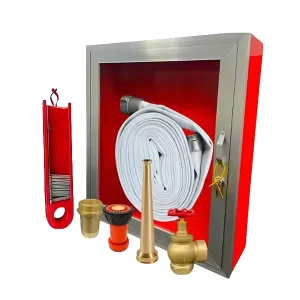 Powder-Coated Carbon Steel Fire Hose Cabinet Firefighting Equipment Accessory Fire Protection Fire Hose Reel 10m~30m