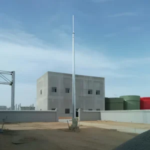 Pre fabricated Segmented Lattice Lightning Protection Tower with Aviation Obstruction Light Steel Structure for Mining
