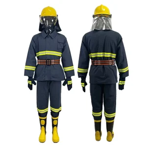 Premium ISO Certified Waterproof Fire Resistant Durable Professional Aramid Material Firefighter Protective Suit Heat Resistance