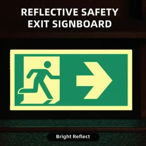 Printable High Luminous 6-8 Hours Photoluminescent Film Self Adhesive Glow in the Dark Vinyl for Emergency Exit Safety Signs