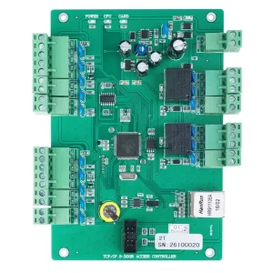 Professional 2 Doors Wiegand 26Bit 34Bit 66Bit TCP IP Network Access Control Panel Board with Software