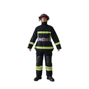 Professional 4-Layer Firefighter Turnout Gear with DRD Made in 100% Aramid Fiber EN469 NFPA Certified Moisture Barrier