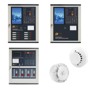 Professional Addressable Alarm System Custom 4 Loops 440 Address Points Multi Line Fire Alarm Control Panel