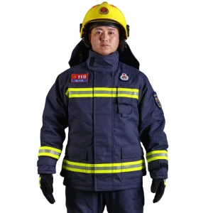 Professional Fire Resistant Waterproof Firefighter Costume Fireman Uniform Set with Helmet Protective Safety Gear