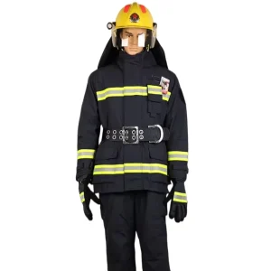 Professional Firefighter Suit Featuring 02 Style Aramid Fabric and 3C Certified Flame Retardant Safety Gear Set