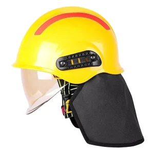 Protective Fire Helmet Matched with Full Set Firefighter Uniform Outfit