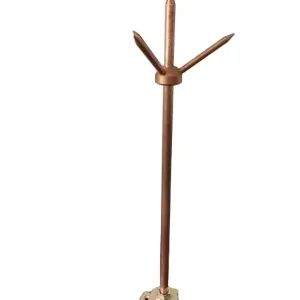 Pure Copper Lightning Rod Protection Air Termination Copper Air Rod BS EN 50164 Standard ISO9001/CE Certified