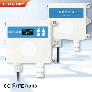 QT 10YW 01 Industrial Smoke Detector RS485 Modbus RTU 4 20mA IP65 Waterproof Wall Mounted Fire Alarm Sensor 0 10000ppm
