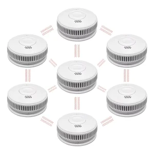 RF Connected Battery Operating Smoke Alarm Detector Smart Alarm System Home Security