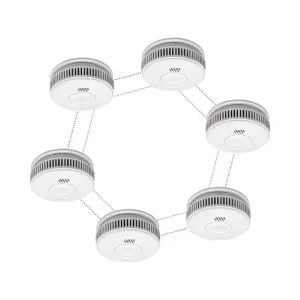 RF Fire Detector Smoke Photoelectric Smoke Detector Interconnected for Home and Hotel Security