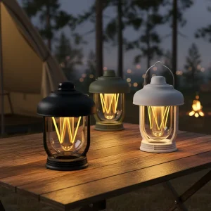 RIDGE Camping Outdoor Waterproof Rechargeable LED Lighting Multifunctional Portable Stepless Dimming 4 Modes Hanging Vintage