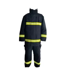 RS-9028 14 Style Heat Resistance EN469 Polypropylene Wildland Firefighting Suit Fireman Rescue Uniform Khaki/Navy