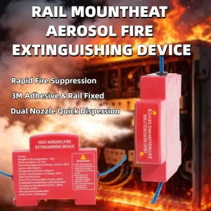 Rail Mounted Automatic Hot Aerosol Fire Extinguishing Device for Electrical Distribution Cabinet Fire Protection