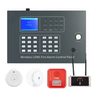 Rechargeable Battery Fire Detection and Alarm System Wireless Lora Fire Alarm Control Panel