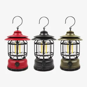 Rechargeable COB Camping Light Ultra Bright USB-C Fast Charging Dimmable & Hanging Hook Customizable for Outdoor Emergency