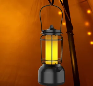 Rechargeable Camping Lamp Tent Light with Power Bank Portable Garden Lantern for Dinner Retro Lantern with Hook for Tent