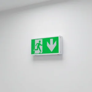 Rechargeable Exit Sign Emergency Light Running Man Exit Sign with Arrow Direction for Emergency Evacuation Lighting