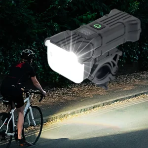 Rechargeable LED Bicycle Light Electric Horn 5 Modes IPX4 Waterproof Bike Headlight for Night Riding Cycling Safety Bike Light