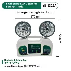 Rechargeable LED Emergency Light with ABS Material Long Battery Life Commercial Lighting Fixture