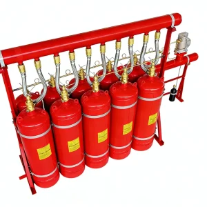 Red Automatic Fire Suppression System HFC 227ea FM200 Clean Environmentally Friendly for Archives Total Flooding Computer Rooms