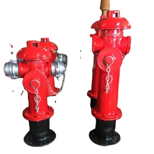 Red Color Cast Iron Fire Hydrant DN100 with Flange Outdoor Overground Manufacturer