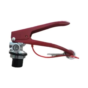 Red DCP Fire Extinguisher Handle Valve with Pressure Gauge Essential Firefighting Equipment Accessory