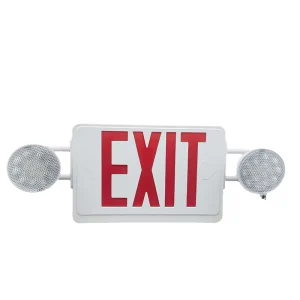 Red Exit Sign with Emergency Light