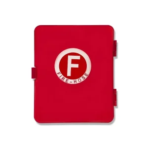 Red FRP Fire Hose Box Cabinet for Fire Fighting Emergency Rescue Durable Easy Installation 580x480x170mm