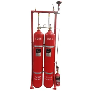 Red Inert Gas Fire Extinguishing System IG55 Automatic Fire Suppression System
