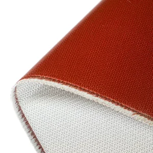 Red Silicone Coated Fiberglass Fabric Flexible Ductwork Connector Material Fiberglass Mesh Cloth Heat Resistant Alkali Cutting