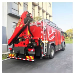 Rescue Fire Truck with PAlFINGER Crane MAX Lifting Capacity 5.58ton Japanese Brand Generator 12KW Towering Winch 70KN