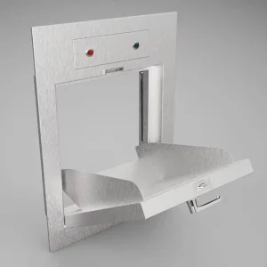 Residential Waste SS304 Garbage Linen Chute Hopper Customizable Handle Laundry Chute Intake Door