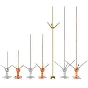 Rigid Brass Lightning Rod Lightning Conductor for Telecommunication Tower