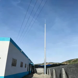 Rust Proof Hot Dip Galvanized Q235B Single Rod Monopole Tower Factory Workshop Building Lightning Protection Rod