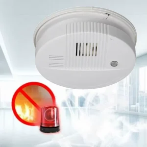 SPRLUX Hotel Home Security System Battery Operated Indoor Outdoor AC DC Output Smoke Detector Fire Alarm