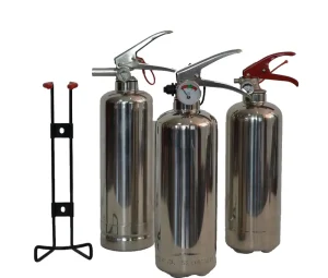 SUS304 Chrome 1kg Fire Extinguisher With Car Bracket Empty