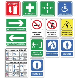 Safety Sign Kit Plastic Coroplast Material Fire Extinguisher Sign Evacuation Route Sign Fire Assembly Point Emergency Sign
