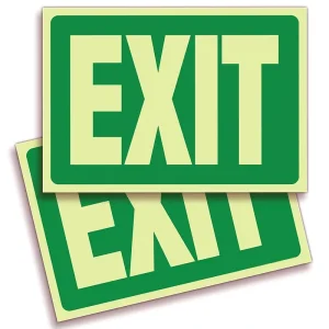 Self Illuminating Luminous Storage Film Exit Sign Traffic Sign Board for Fire Emergency Stair Foreign Trade Safety Export Sign