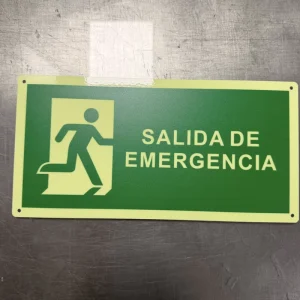Self Luminous EXIT Sign Photoluminescent Glow In Dark Emergency Fire Directional Arrow Evacuation Safety Sign For Building