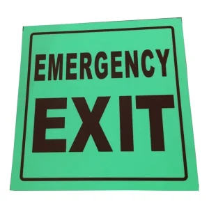 Self Luminous Exit Signs 1.2mm Photolumines Fire Emergency Exit Sign